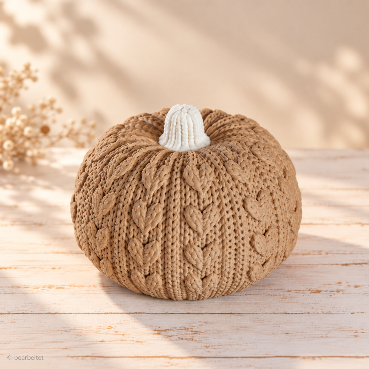 Herbst-Kürbisse mit Strickmuster – Bild 6