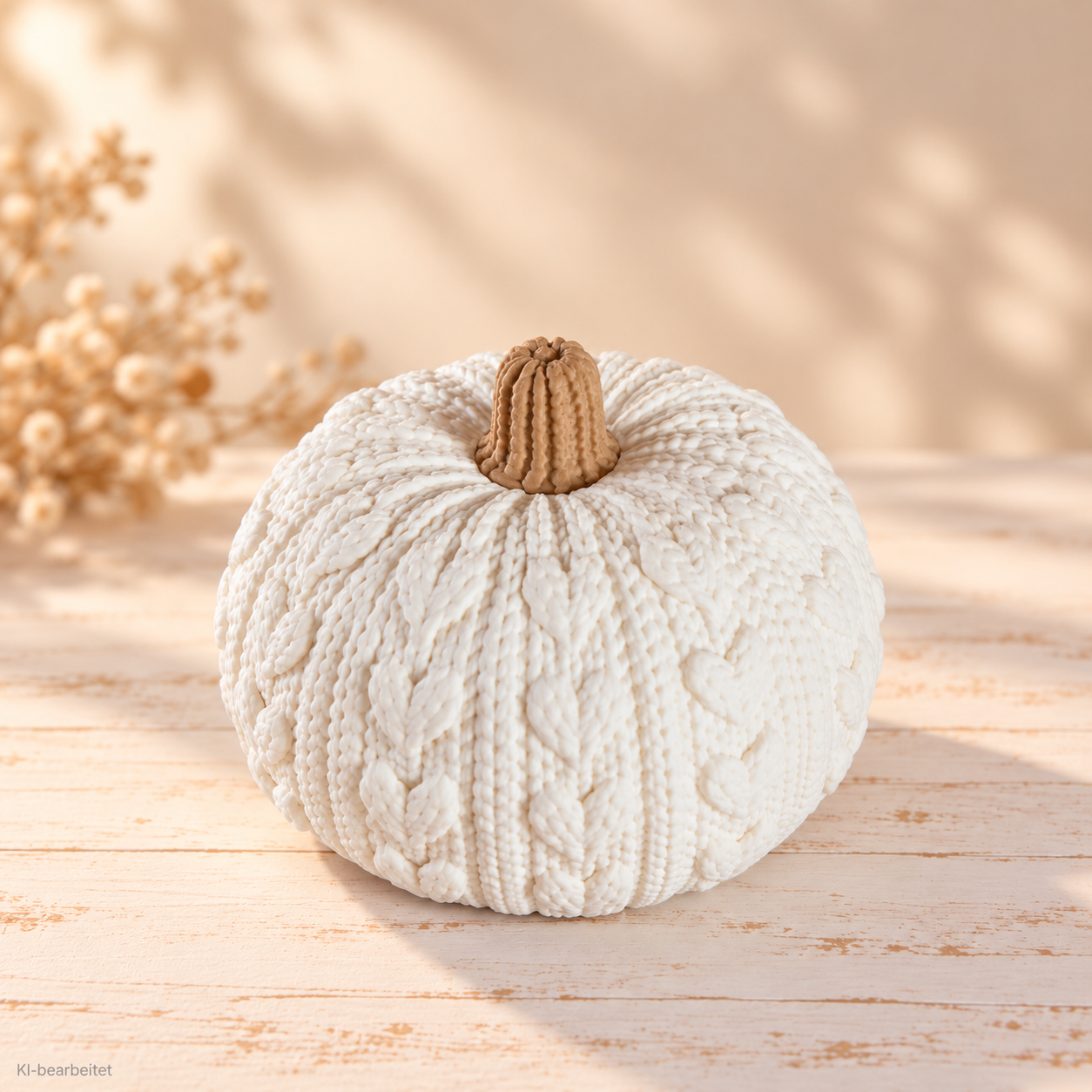Herbst-Kürbisse mit Strickmuster – Bild 4