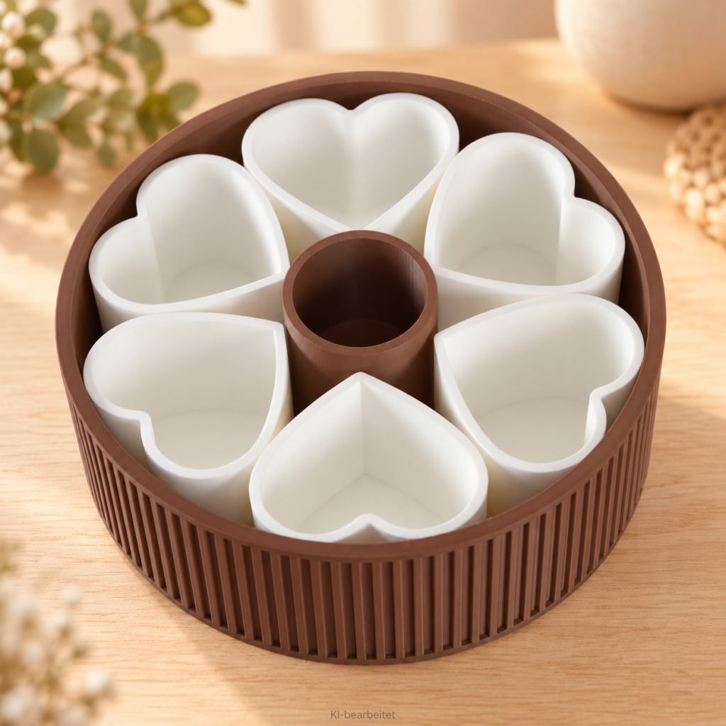 Herz-Snack-Dip-Schale